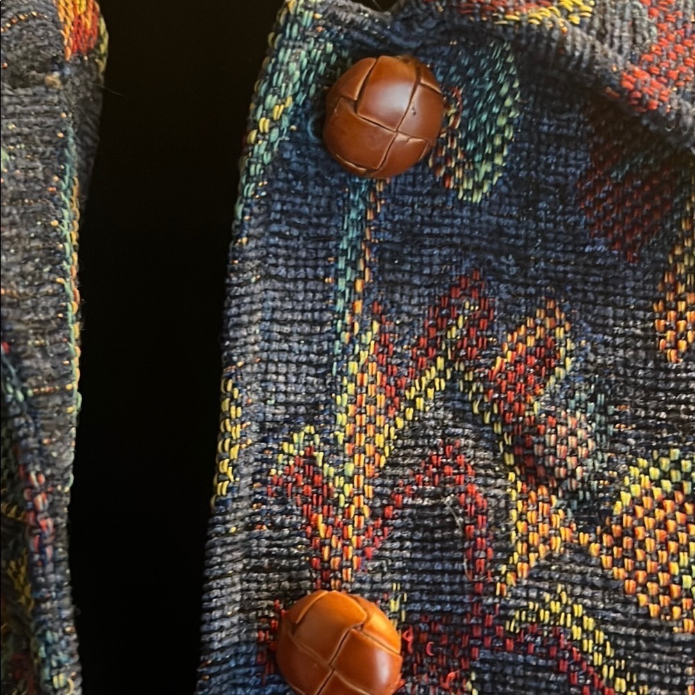 Women's Multicolor Patterned Jacket - Picture 3 of 6